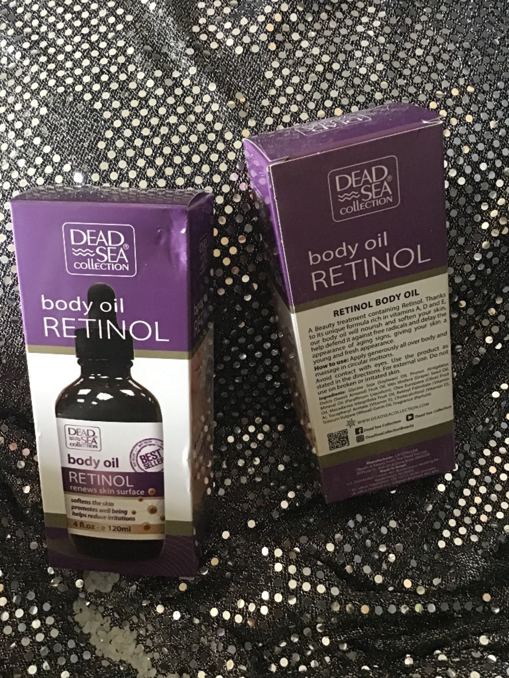 Lot of 2 Dead Sea Collection Retinol body oil New! 4 oz. Ea